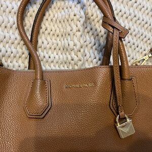 Michael Kors Tan Leather Tote with matching wallet